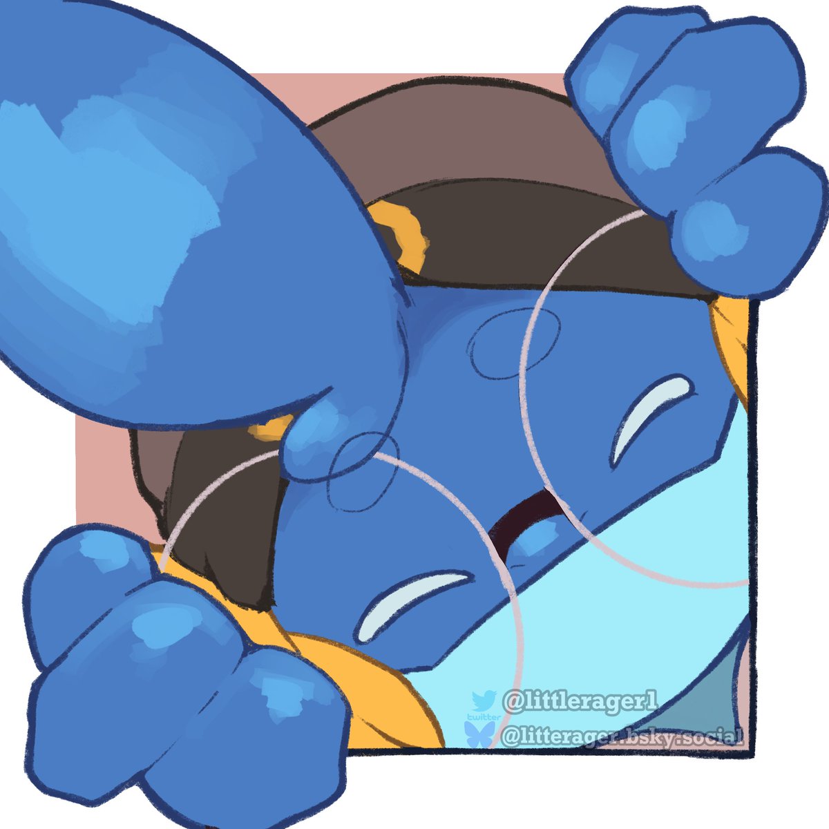 Just Drippie staring at a bundle of sticks