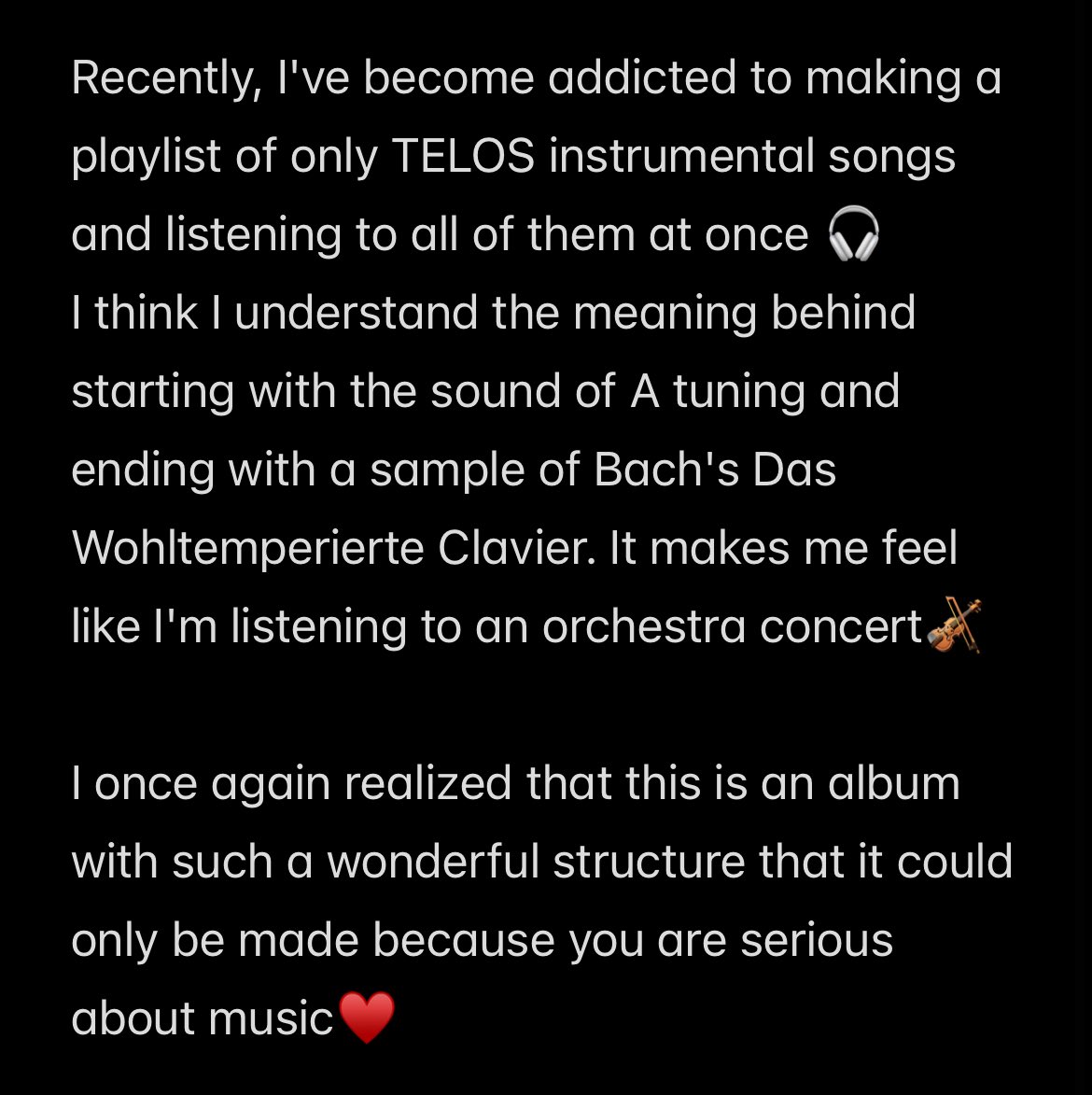 Hi <a href="/Zedd/">Zedd</a> 😃

Come to think of it, you were the artist I listened to the most last month too😌🌟

Recently, I once again realized how good TELOS is! Let me tell you about it🤣