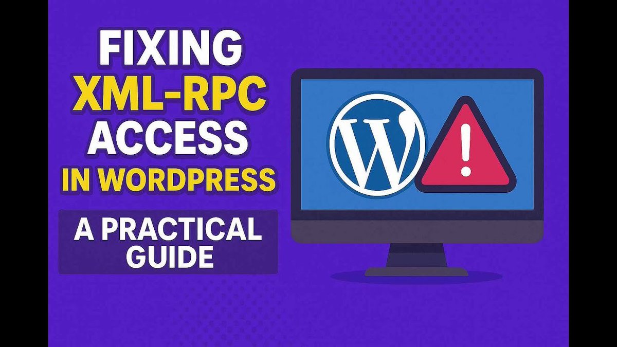 SillyReviews's tweet image. 🔸XML RPC 403 Error Fix for WordPress (2025) 📺 youtube.com/watch?v=MDhVPX… ▫️#xmlrpc #wordpresshelp #pluginconflicts
Troubleshooting XML-RPC Access Issues in WordPress: How I Fixed the 403 Error and Plugin Conflicts.
In this video, I walk you through troubleshooting XML-RPC acces…