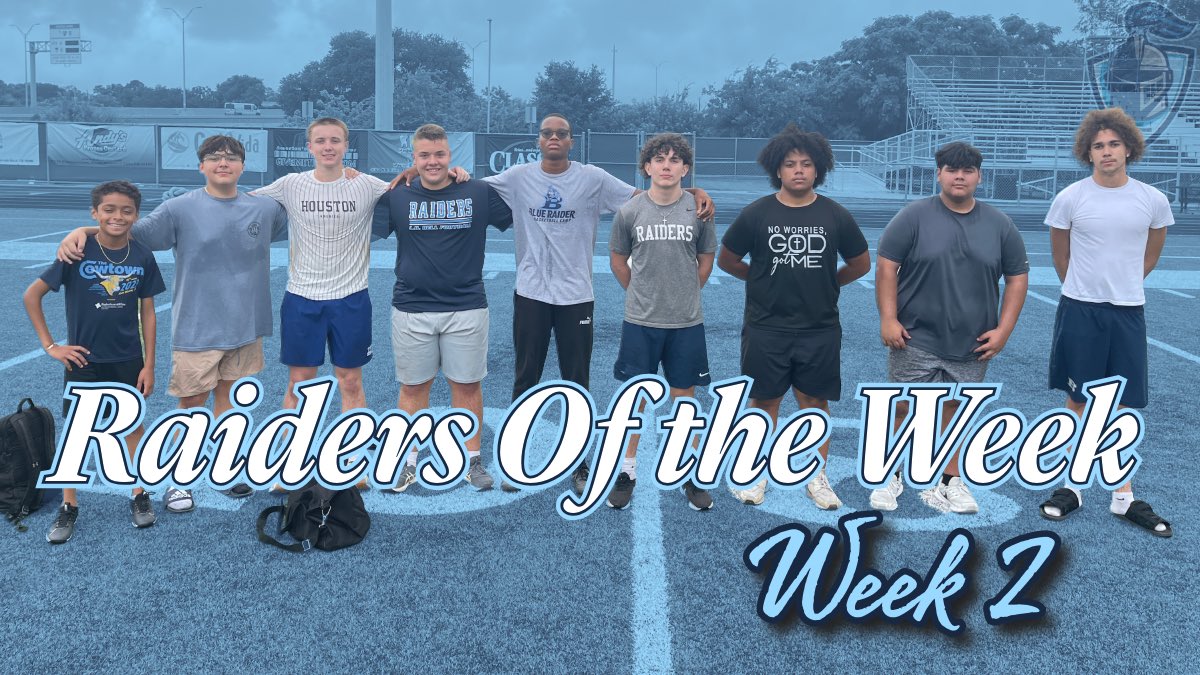 Another successful week of #SummerDedication !  Congratulations to our Week 2 #RaiderOfTheWeek award winners!  #BELLieve