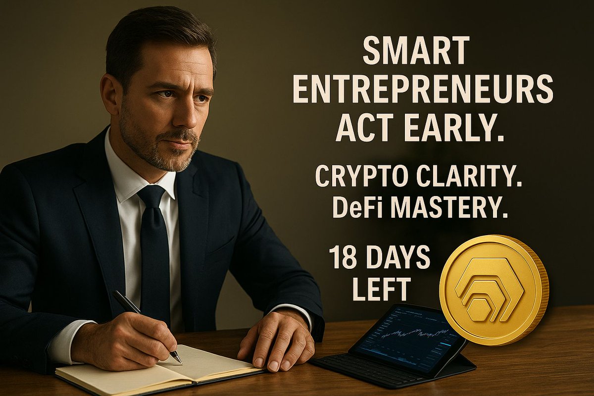 MasterPo2024's tweet image. Smart entrepreneurs don’t chase trends.
They master them — early.

This bootcamp turns uncertainty into clarity.
And volatility into opportunity.

📈 Master crypto like you own it.

⏳ 18 Days Left
👉 businesscrypto.eu 

#HEX #EntrepreneurEdge #CryptoClarity #DeFiMastery