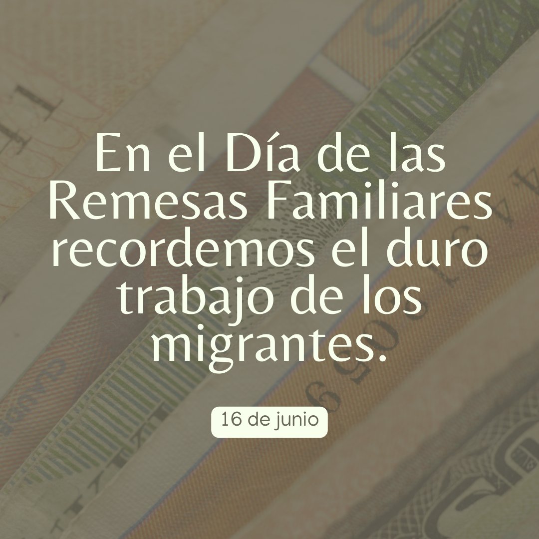 La mayoría de los migrantes trabaja legalmente, contribuyendo a la riqueza y el bienestar de sus países de origen y de acogida.

En el #DíaDeLasRemesas, recordamos el duro trabajo de los migrantes por mantener a sus familias en sus países: un.org/es/observances…