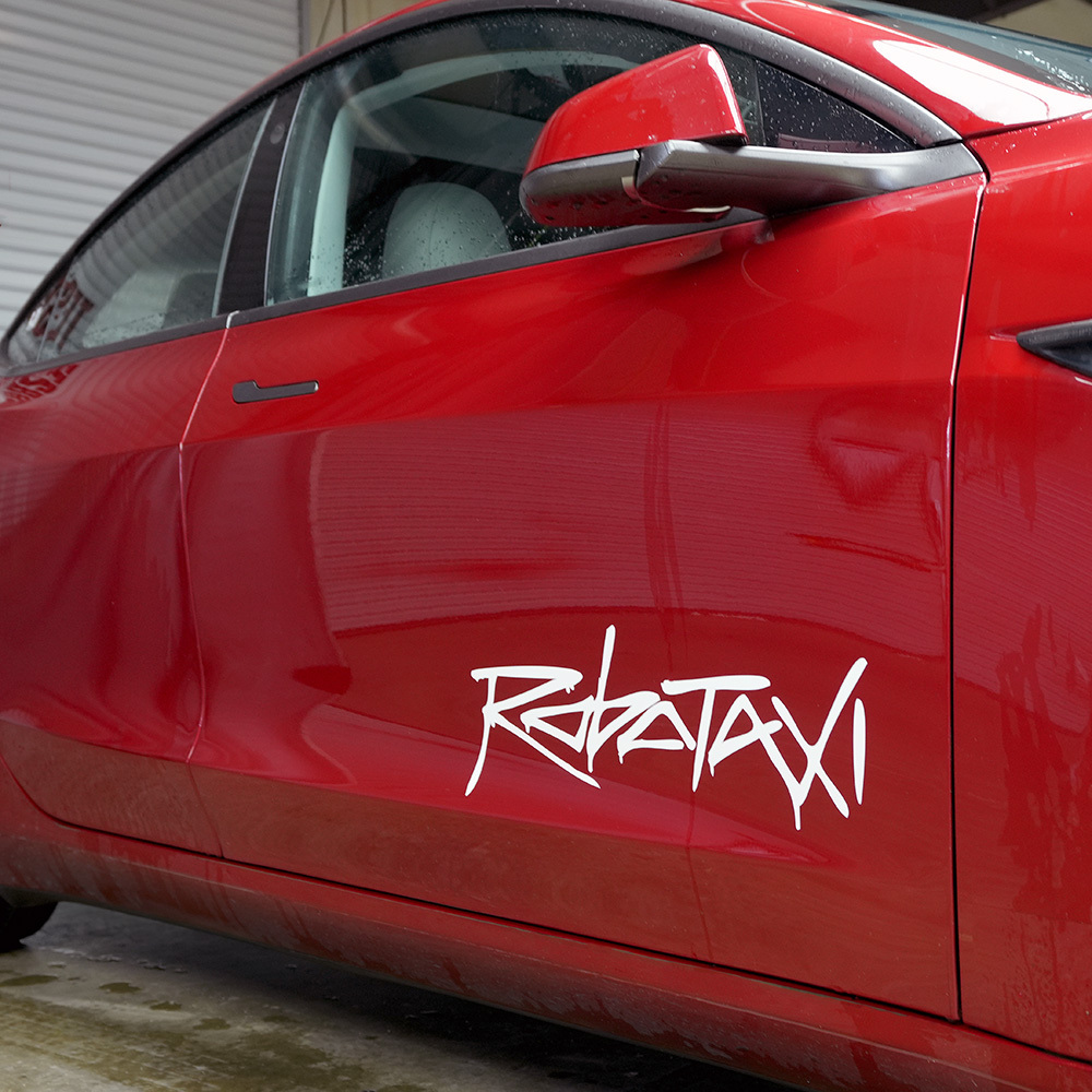 🚀 Transform your ride into a vision of the future with our Robotaxi sticker set. 🌟

Your Tesla isn't just a car—it's a symbol of innovation and style. Be the trendsetter you were born to be and let your vehicle spark inspiring conversations wherever you go. ✨😎

Grab yours