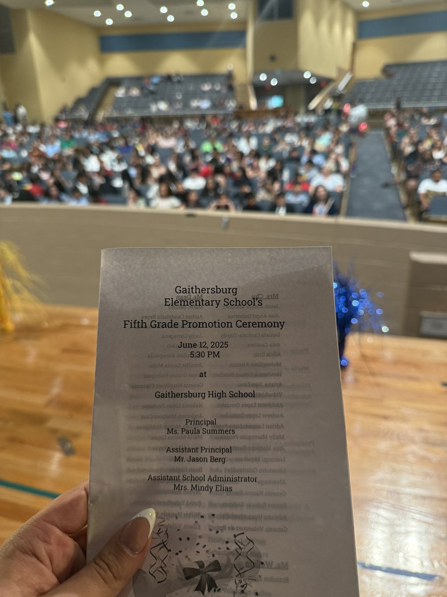 So happy I got to speak to the amazing 5th graders at Gaithersburg Elementary today! 💙💛 Congrats on your promotion—can’t wait to welcome you to GMS! #FutureVikings 🎓