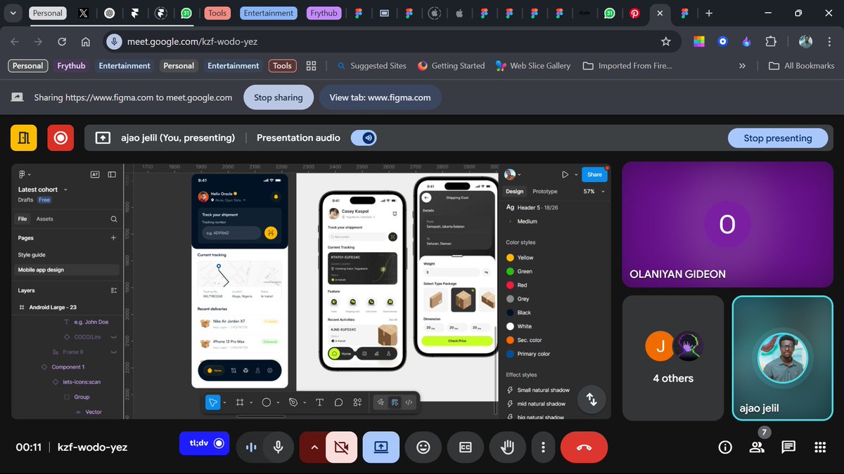 We designing a delivery app, my students are growing!!