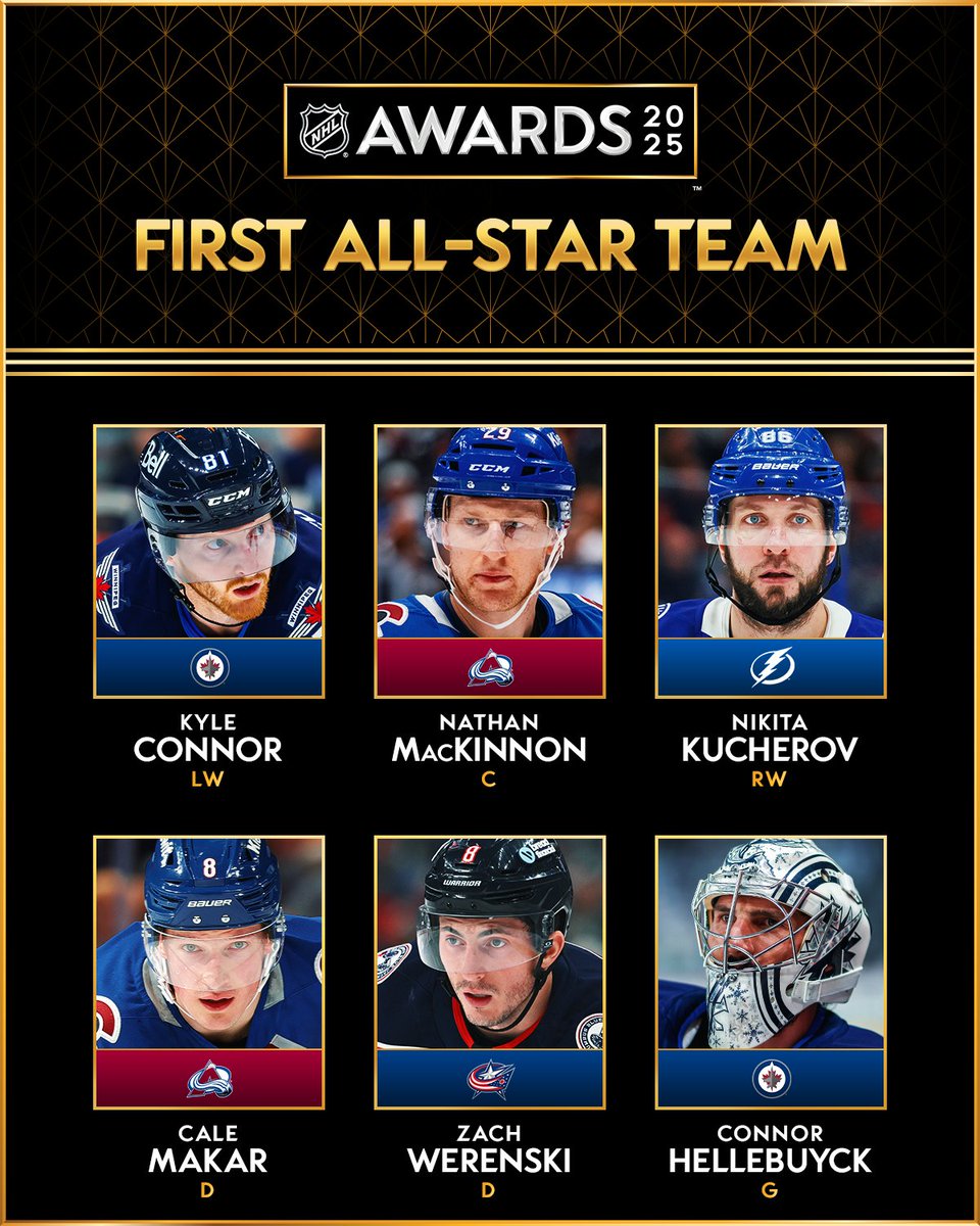 NHL's tweet image. Presenting your 2024-25 First and Second All-Star Teams! 😍 #NHLAwards

Read more: media.nhl.com/public/news/19…