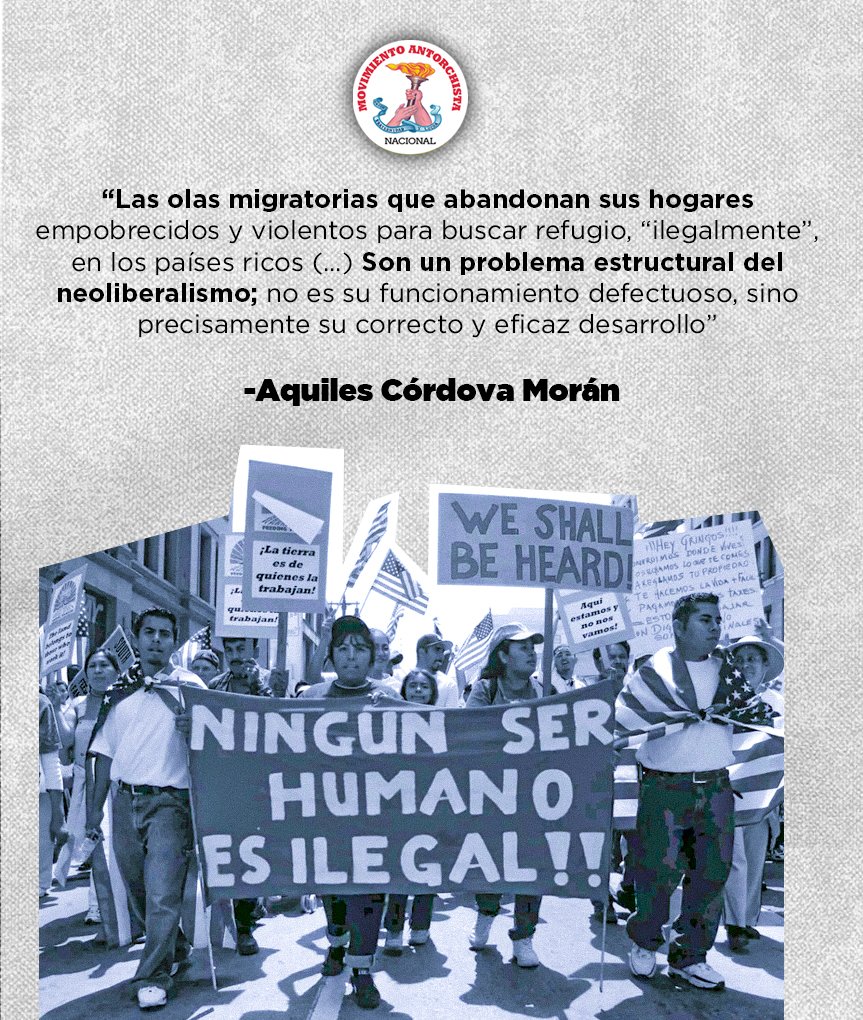 #YoConLosMigrantes que buscan cobijo en los países ricos, que son víctimas del neoliberalismo que los obligó a abandonar sus países y hoy los quiere expulsar violentamente de EE.UU.

Nos solidarizamos con la lucha de los migrantes #NoReprimanAMigrantes
