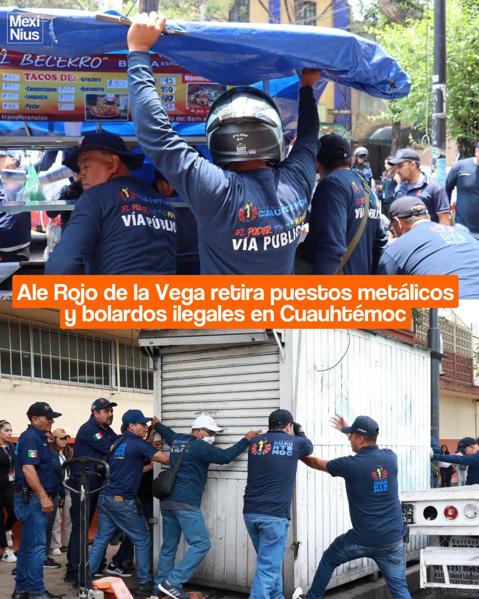 MexiNius (@mexinius) on Twitter photo La alcaldesa <a href="/AlessandraRdlv/">Alessandra Rojo de la Vega</a> Alessandra ojo De La Vega encabezó un operativo en Cuauhtémoc y Doctores para retirar puestos metálicos y bolardos ilegales que obstruían banquetas
mexinius.com/2025/06/ale-ro… La alcaldesa <a href="/AlessandraRdlv/">Alessandra Rojo de la Vega</a> Alessandra ojo De La Vega encabezó un operativo en Cuauhtémoc y Doctores para retirar puestos metálicos y bolardos ilegales que obstruían banquetas
mexinius.com/2025/06/ale-ro…