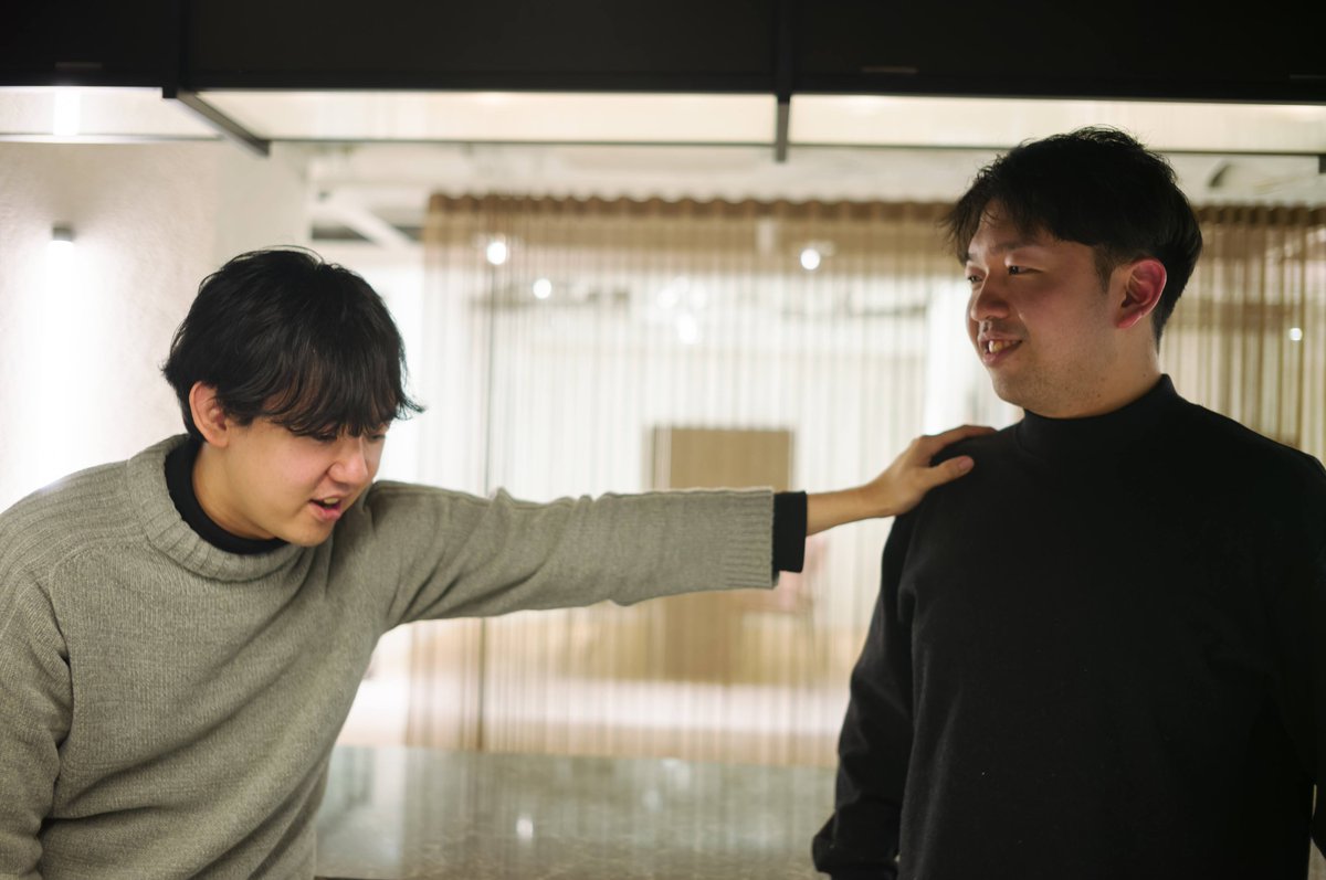 もっと本気でやりましょうよッ！
うぉいッ！
な一瞬📸
#チームの熱量 #Wevox #Green #先輩後輩