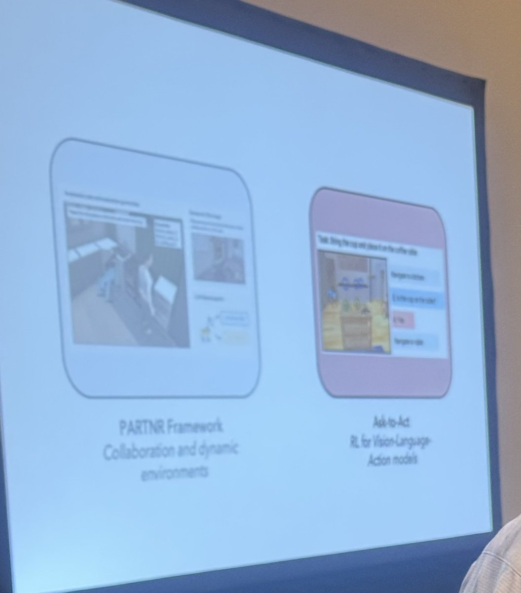 ky_lin0305's tweet image. Super cool insights and detailed observations on visual embodied planning from @RoozbehMottaghi at POETs workshop @CVPR
