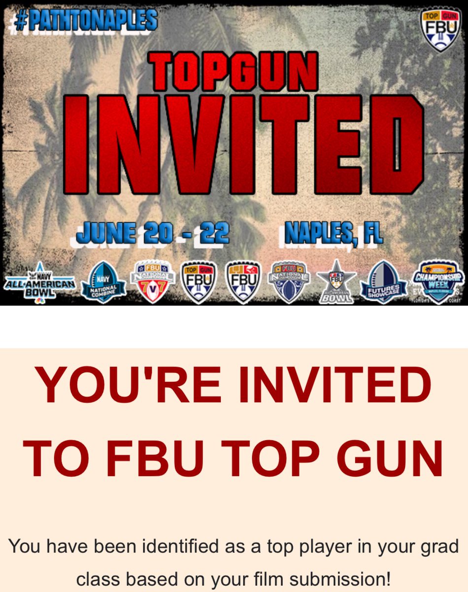 Jared Higginbotham (@jared_newera0) on Twitter photo Wanna thank <a href="/FBUcamp/">Football University</a> For The 2025 FBU TOP GUN SHOWCASE INVITE In Florida‼️📈
#FBU #TopGun #PathToNaples 🏈🏝️
<a href="/AABonNBC/">Navy All-American Bowl</a> <a href="/SoudyFB/">Souderton Football</a> <a href="/WingTPasser/">Paul Fargo 🔴⚪️🏈🏆</a> <a href="/EdOBrienCFB/">EdOBrienCFB</a> <a href="/PRZVicCastillo/">VicCastilloPRZ</a> <a href="/PrepRedzoneNext/">Prep Redzone 𝙉𝙀𝙓𝙏 🏈</a> <a href="/PARisingStar/">PA Rising Star</a> <a href="/CoachAJMadness/">Arlan Johnson</a> Wanna thank <a href="/FBUcamp/">Football University</a> For The 2025 FBU TOP GUN SHOWCASE INVITE In Florida‼️📈
#FBU #TopGun #PathToNaples 🏈🏝️
<a href="/AABonNBC/">Navy All-American Bowl</a> <a href="/SoudyFB/">Souderton Football</a> <a href="/WingTPasser/">Paul Fargo 🔴⚪️🏈🏆</a> <a href="/EdOBrienCFB/">EdOBrienCFB</a> <a href="/PRZVicCastillo/">VicCastilloPRZ</a> <a href="/PrepRedzoneNext/">Prep Redzone 𝙉𝙀𝙓𝙏 🏈</a> <a href="/PARisingStar/">PA Rising Star</a> <a href="/CoachAJMadness/">Arlan Johnson</a>