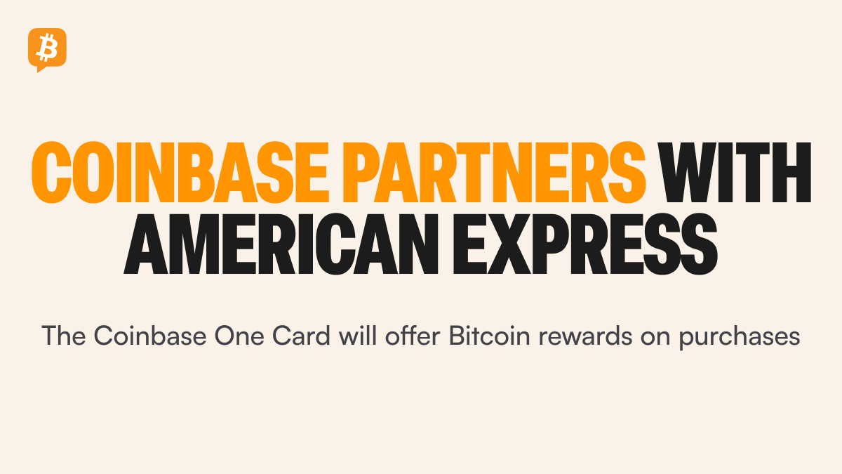 NEW: Coinbase and American Express have teamed up to launch the Coinbase  One Card, which offers #Bitcoin rewards on purchases up to 4%. 💳