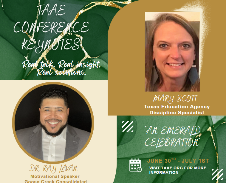 The countdown to the <a href="/TAAE8/">TAAE</a> Summer Conference has begun!

Do not miss keynote speakers Dr. Ray Lavan, a motivational leader and educator, and Mary Scott from TEA, who will share insights on the latest Chapter 37 updates.

#EducationThatTransforms #TAAE2025