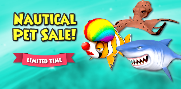 All fins on deck! 🐟

For a limited time, select aquatic pets are 20% off in the Crown Shop. Get to sailing! This offer ends Sunday, June 15th. pirate101.com/free_game/naut… #Pirate101