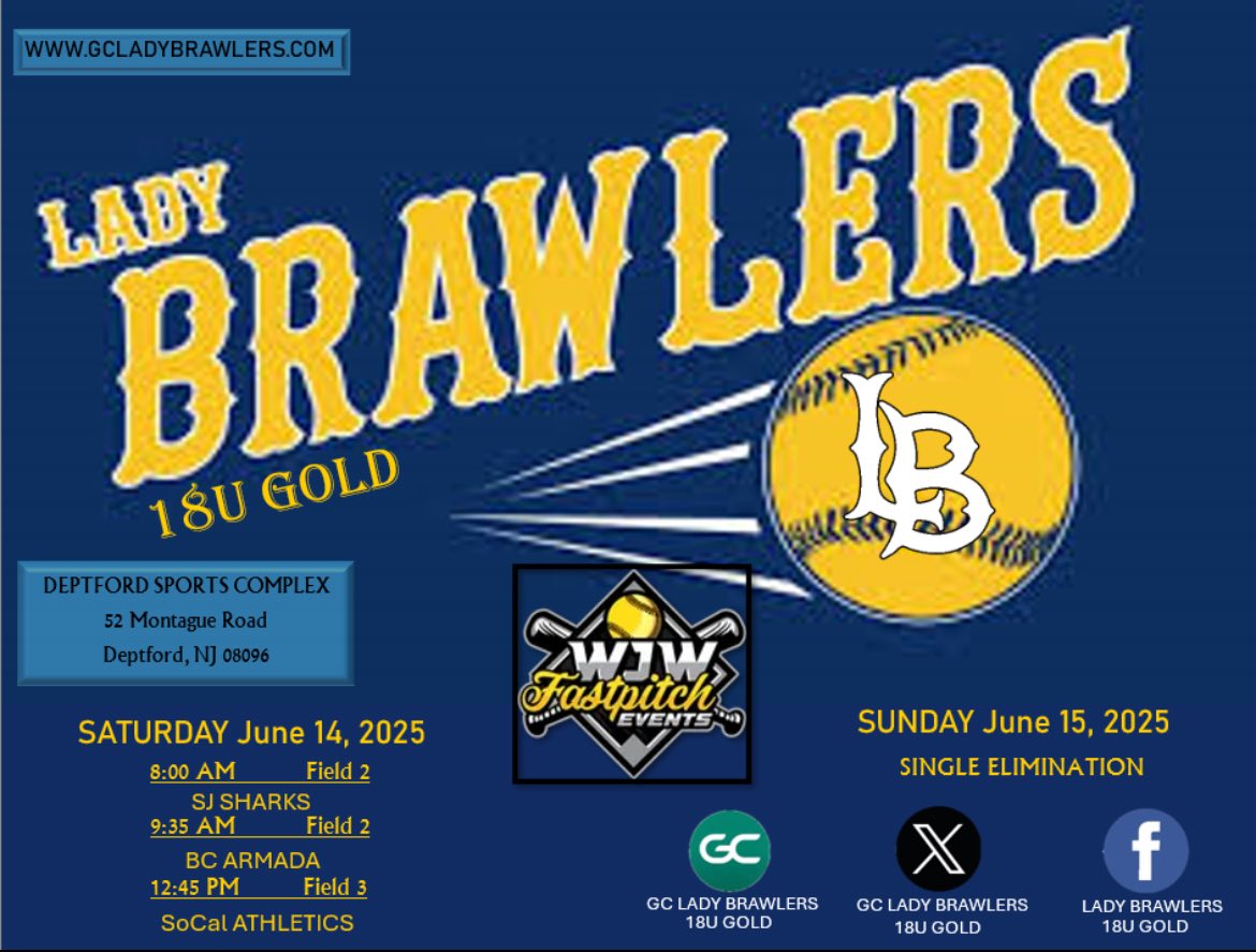 Our tournament schedule for this weekend in Deptford!