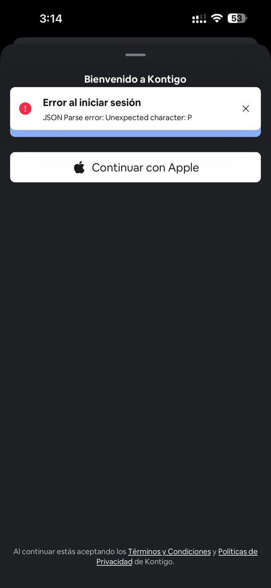 colmyx's tweet photo. @kontigo_app @cmszbqto Pensé que era mi internet. Ando igual https://t.co/PqJYi88t1K