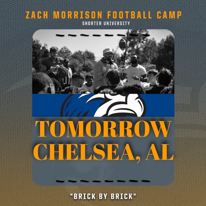 Cant wait to compete at Shorter Football camp tomorrow!!
<a href="/HallTechSports1/">Hall-Tech Sports</a> <a href="/coachmorrison58/">Zach Morrison</a> <a href="/CoachZachBrooks/">Zach Brooks</a> <a href="/DexPreps/">DexPreps</a> <a href="/coachmercer_56/">Malcolm Mercer</a> <a href="/PrepRedzoneAL/">Prep Redzone Alabama</a> <a href="/AL_Recruiting/">AL Recruiting</a> <a href="/Alabama_Varsity/">AL Prep Varsity</a> <a href="/Coach_Rwade/">Reggie Wade</a>