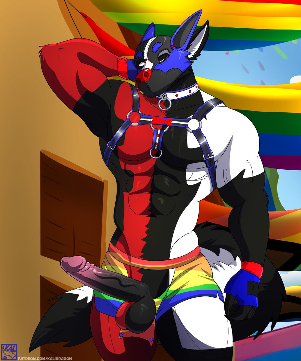 KaliDragonX's tweet photo. Pup pride!  :D https://t.co/9lfELxBCau
