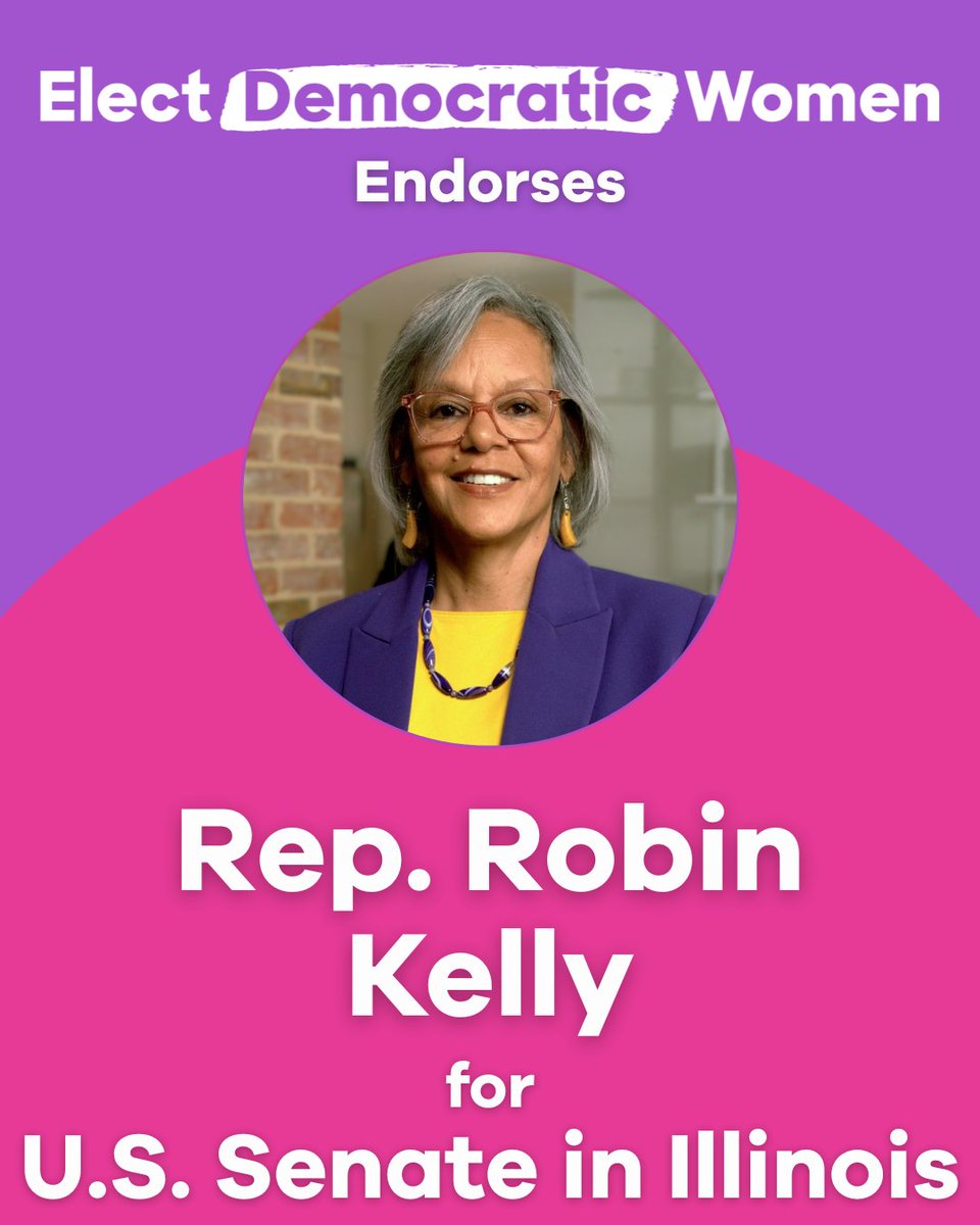We’re proud to endorse our colleague <a href="/RobinLynneKelly/">Robin Kelly, Ph.D.</a> for U.S. Senate! A fierce advocate for public health, small biz, and Illinois families — she’s the kind of leader we need in the Senate.