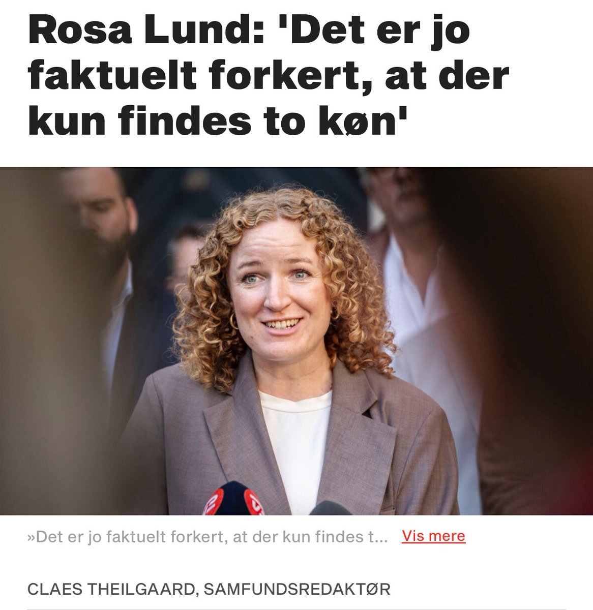 thomasfinn's tweet image. SÅ er der endnu engang nyheder fra det postfaktuelle klovne teater!

Amnesty Danmark og Enhedslistens Rosa Lund har nu besluttet, at biologiske fakta er had.

At sige “Der findes kun to køn” -  altså det, du lærer i 7. klasse biologi — er ifølge Amnesty et udtryk for… hold fast…