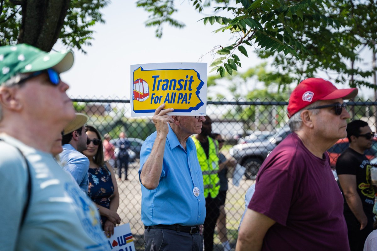 SEPTA is the lifeline of Philadelphia and Southeast PA! Today, I was honored to be joined by more than 50 members of our community and <a href="/RepBellmon/">Rep. Anthony Bellmon</a> to voice our support for proper SEPTA funding. pahouse.com/dougherty/InTh…