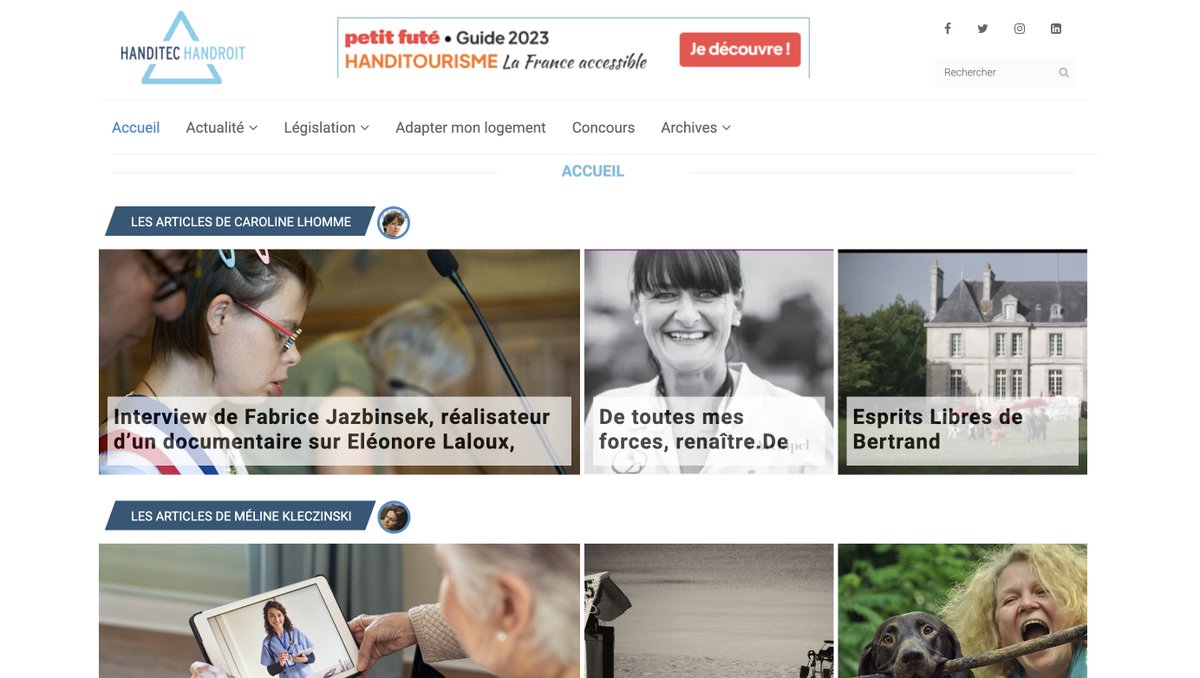 Je remercie sincèrement Caroline Lhomme pour son article sur la genèse de mon #documentaire « Éléonore » sur le site Handitec-Handidroit, le #magazine du #handicap.

handroit.com/2025-05-interv…