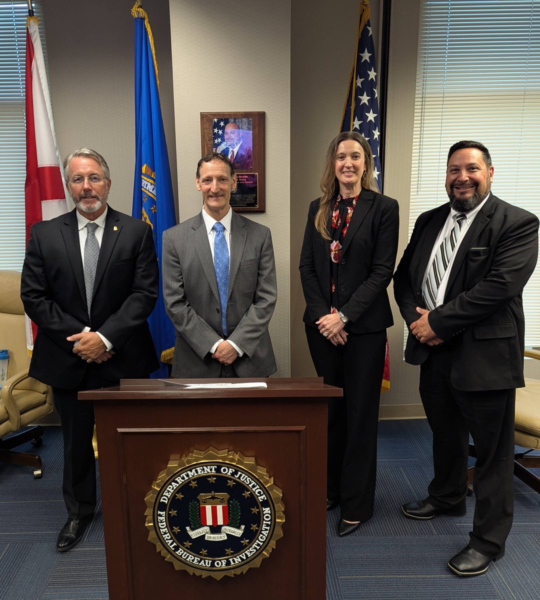 FBI Mobile SAC Sara Jones welcomes Acting Operations Director Jay Greenberg to address the field office personnel. Director Greenberg complimented the staff of FBI Mobile for its efforts in crushing violent crime as well as the success with immigration enforcement.