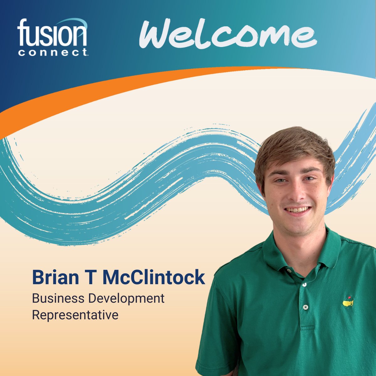 Please join us in welcoming Brian McClintock to the Fusion Connect team! 

Brian joins us as a Business Development Representative, bringing fresh energy and enthusiasm to our growing sales team.