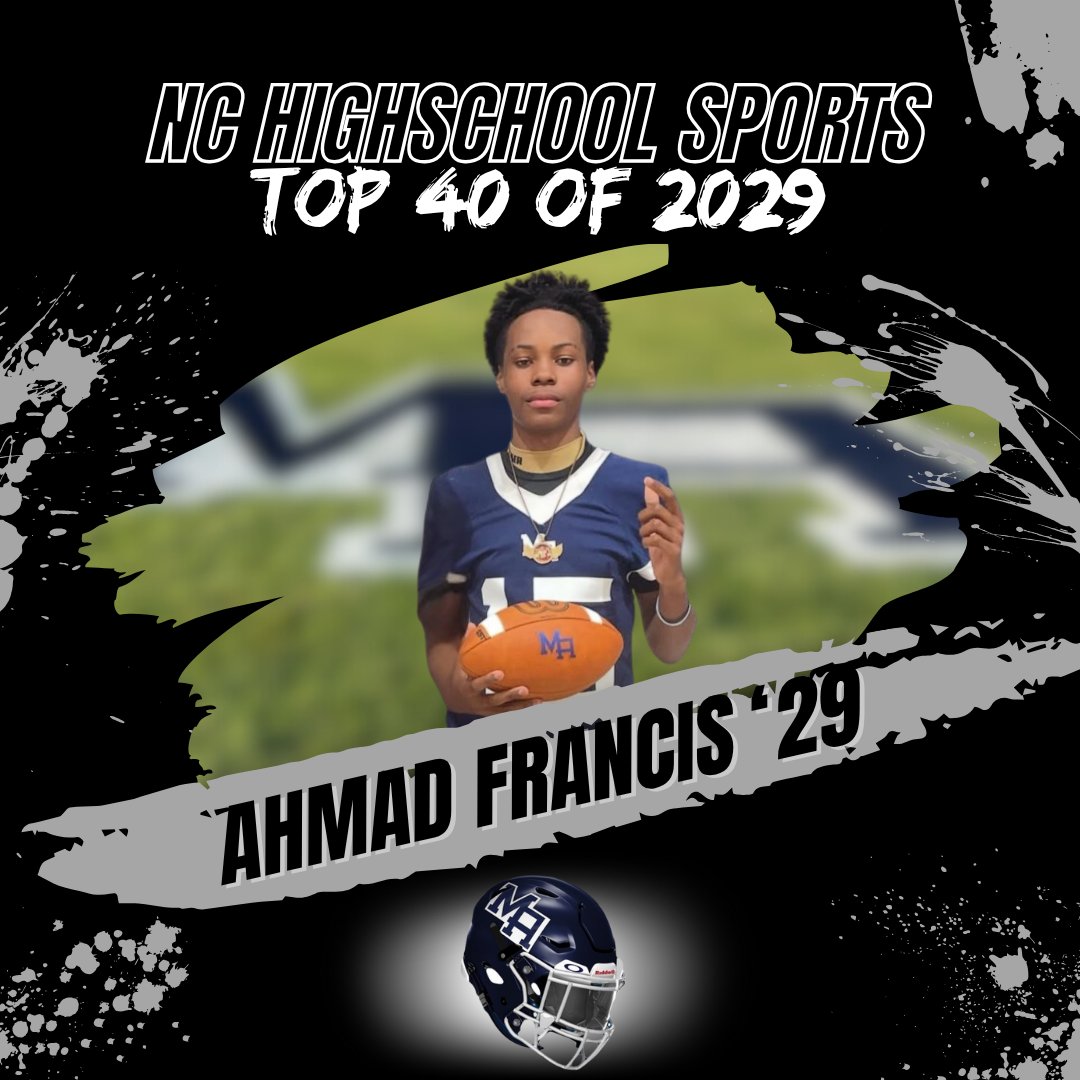 Congrats to one of our newest Granite Bear teammates, Ahmad Francis, on being recognized by NC Highschool Sports as one of the “Top 40 of 2029!”

We look forward to watching Ahmad compete this season as a Granite Bear!  🐻🏈