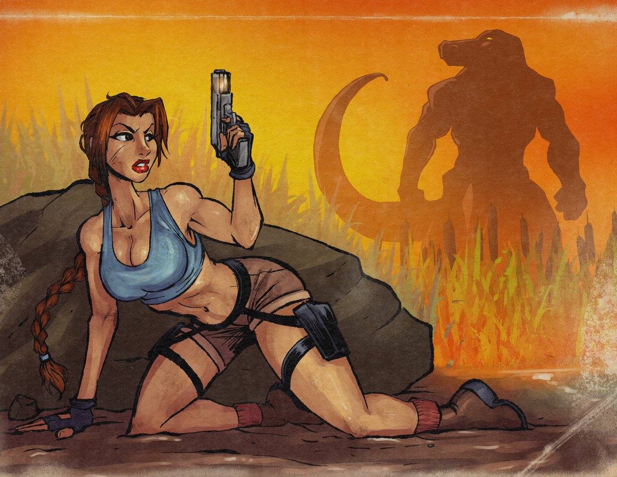 Lara Croft for Thirsty Thursday! #pinup #tombraider