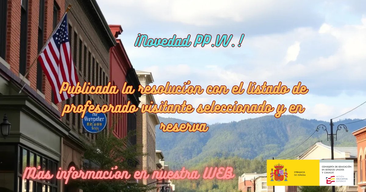 Entra en  educacionfpydeportes.gob.es/eeuu/convocato… para ver el listado. 

#PPVV #SpainEdOffice #Accióneducativaexterior
