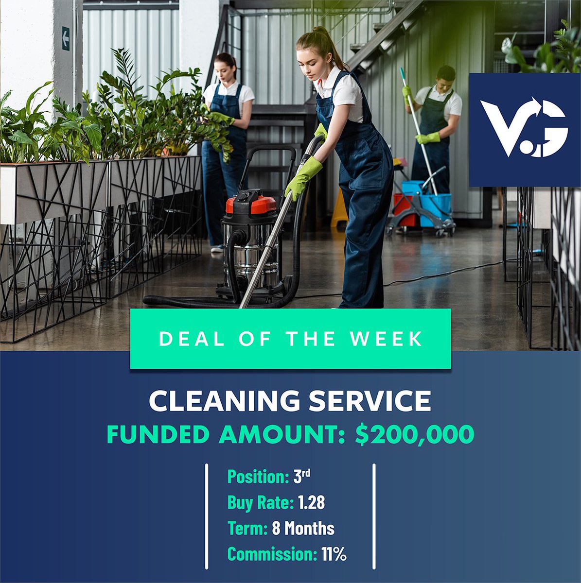 VelocityCG's tweet photo. Another spotless close—VCG recently funded a cleaning company for serious growth. 🧼 Fast, clean, and handled right.

#PartnersInProgress #BusinessBoost #DealBonus #BusinessGrowth #BusinessSuccess #Revenuebasedfinancing #MCA https://t.co/8s8KnQ0CMV