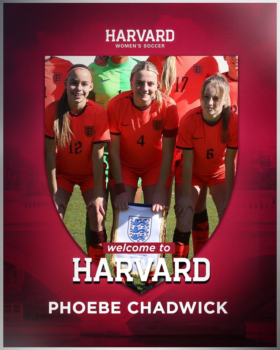 👏 Welcome to Harvard!

➡️ Phoebe Chadwick
➡️ Defender

📰 tinyurl.com/2cnkno9x

#GoCrimson #OneCrimson