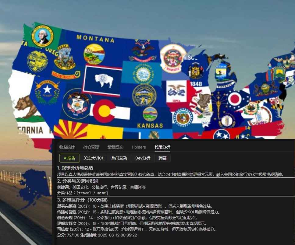 中文圈真沒幾個人奶這個項目
我看了兩天直播了 我來吧
首先 現在 @pumpdotfun 掛了 
整個網站都無法使用 導致直播頁面會顯示Something went wrong
當然 當下所有Pump代幣的頁面都一樣

敘事:6551分析的很到位 我來補充
Dev說做這件事的起因是 之前用8天環美50州的世界紀錄保持人