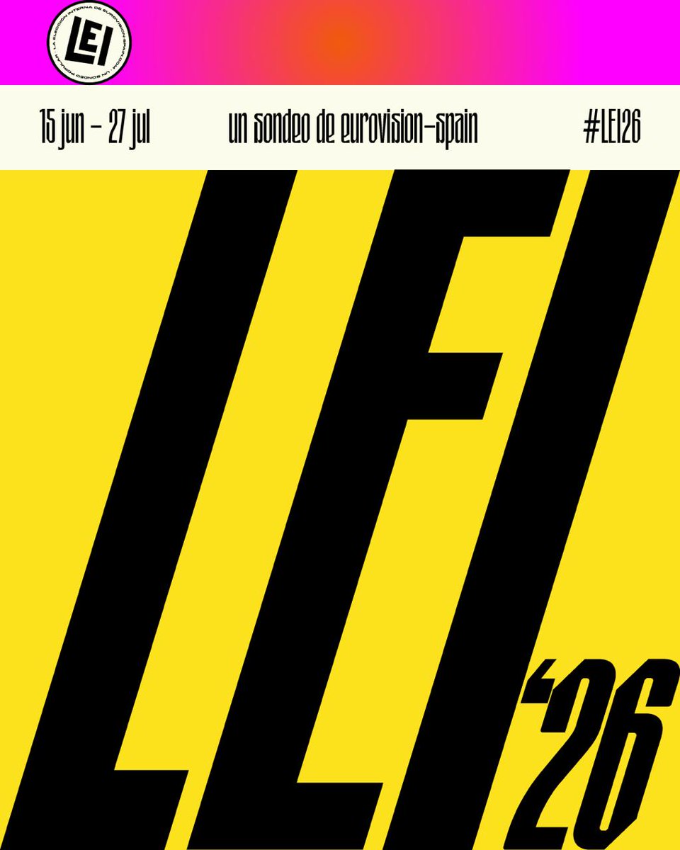 𝘠 𝘴𝘪 𝘱𝘶𝘥𝘪𝘦𝘳𝘢𝘴 𝘧𝘰𝘳𝘮𝘢𝘳 𝘦𝘭 𝘧𝘦𝘴𝘵𝘪𝘷𝘢𝘭 𝘥𝘦 𝘵𝘶𝘴 𝘴𝘶𝘦𝘯̃𝘰𝘴?_

𝗟𝗔 𝗘𝗟𝗘𝗖𝗖𝗜Ó𝗡 𝗜𝗡𝗧𝗘𝗥𝗡𝗔 2026

15 de junio, solo en eurovision-spain.com
#LEI26