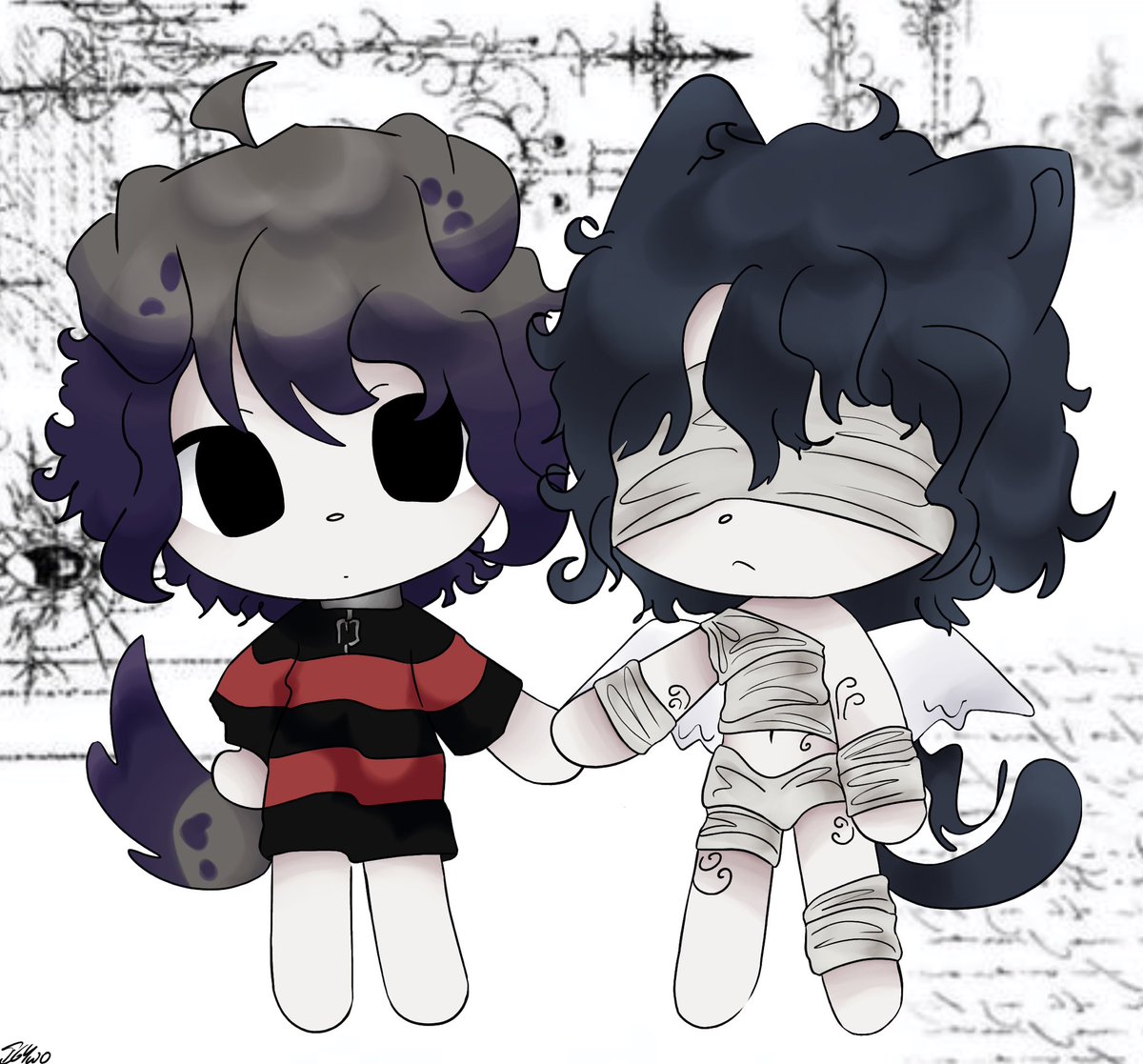 I64wo's tweet image. this trend w my ocs :3 they’re cute icant ughhhhhhhh.
btw im flying away soo i wont be really active here sorry :(
#oc #moots #artmoots