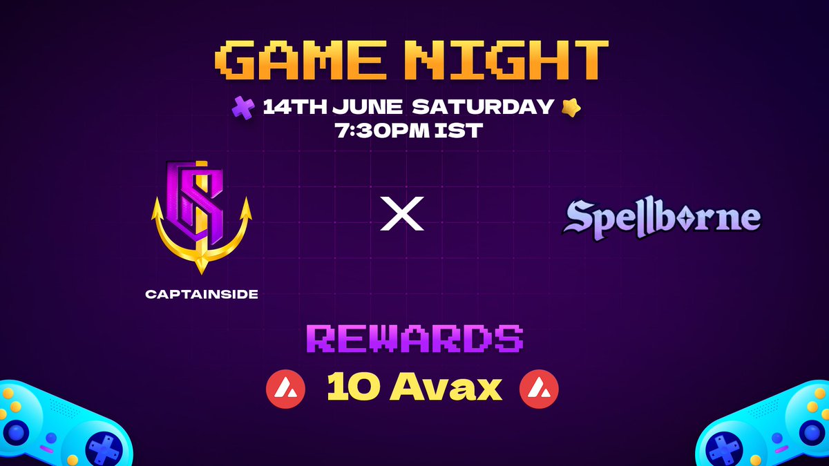 Captain Side (@captainside1) on Twitter photo Get Ready, Trainers! SPELLBORNE Game Night is HERE!
Join us at Captain Side as we dive into the magical world of <a href="/spellbornegame/">Spellborne</a>, where you capture epic monsters, battle other players, and rise to the top!
๐๏ธ Date: 14th June 2025
โฐ Time: 14:00 UTC / 19:30 IST
๐ฐ Prize Pool: 10 Get Ready, Trainers! SPELLBORNE Game Night is HERE!
Join us at Captain Side as we dive into the magical world of <a href="/spellbornegame/">Spellborne</a>, where you capture epic monsters, battle other players, and rise to the top!
๐๏ธ Date: 14th June 2025
โฐ Time: 14:00 UTC / 19:30 IST
๐ฐ Prize Pool: 10
