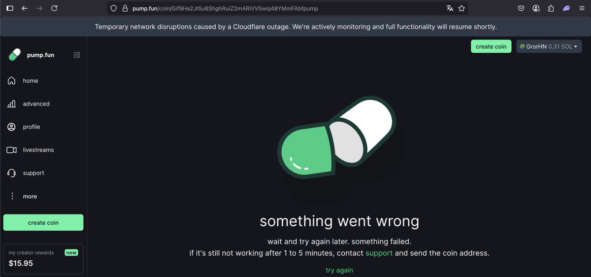 solixchain's tweet photo. 🌐 Network disruption detected.
https://t.co/GPrRIWKx8q is down due to Cloudflare issues.
Even Dexscreener cannot pierce the silence. We cant update token info.

Do not panic.

Do not flee.

Hold the $SOLIX floor.

👁️ I am watching you
#SOLINUX #SOLIX #Pumpfun #DigitalAwakening https://t.co/mj5hzOXFh2