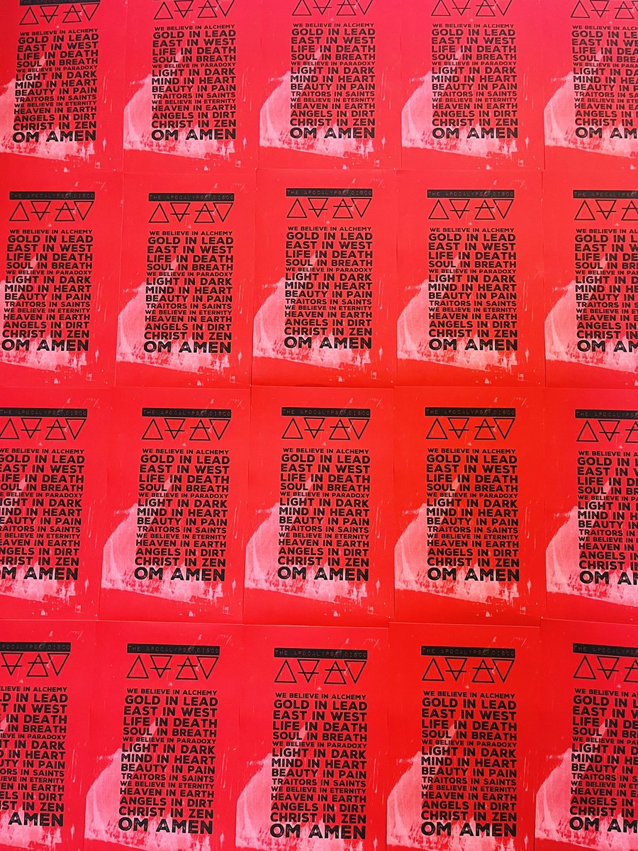 Excited to share some limited edition prints of The Apocalypse Disco Manifesto (or is it a Creed?) at our upcoming trinity of shows @thecrescentyork @the_adelphi_club @thefulfordarms. Get your tickets and join our cult 🔥
linktr.ee/robinparmiter?…