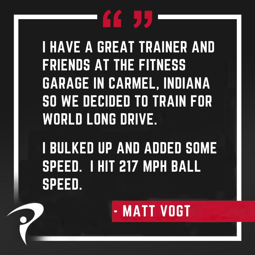 MyTPI's tweet photo. 217 mph ball speed. 140+ mph clubhead speed. Now teeing it up at Oakmont.

Last night on the Golf Channel, @MattVogt317 shared how his training with @fitgarageMIKE helped him add 15 lbs to his 6’6” frame and over 20 mph to his max ball speed — all while balancing a full-time career as a dentist.

This week, he’s bringing that speed to the U.S. Open — at the very course where he caddied growing up.

While there is no shortage of useful information related to golf performance on the internet, Matt’s success is proof that there is no substitute for hiring a qualified professional who can help put you on a path towards your goals.