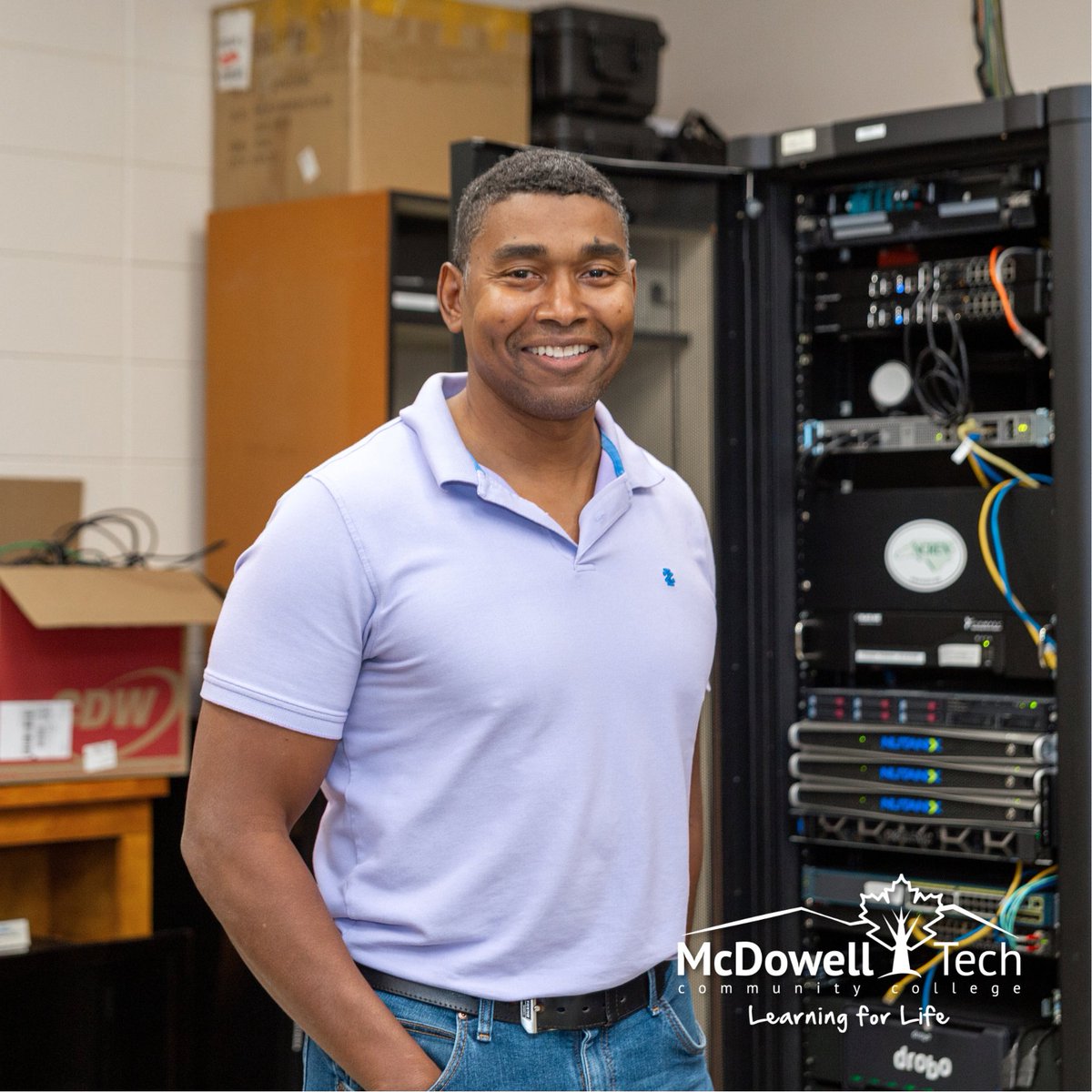 If you’ve ever used a computer, projector, or Wi-Fi on campus without a hitch, chances are Elmer had something to do with it. He’s been with McDowell Tech since 1997, now serving as our Director of Technology and Information Systems.

We’re lucky to have Elmer on the MTCC team!