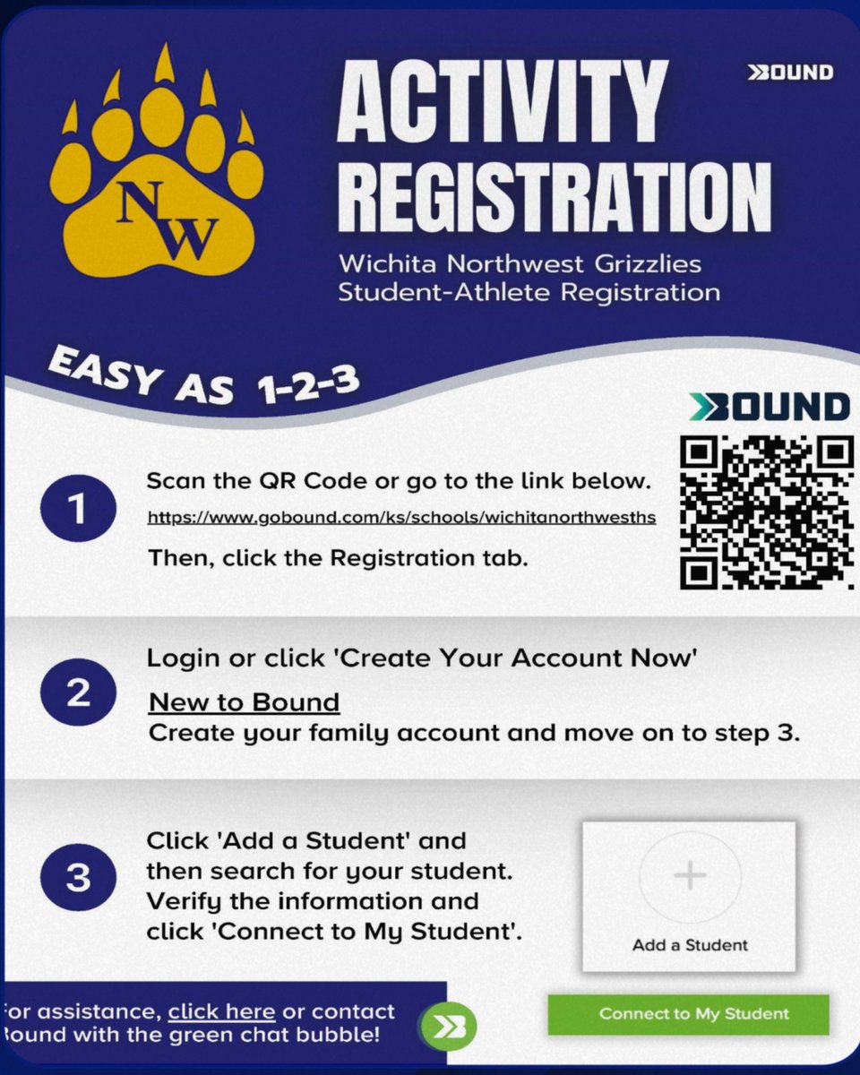 The new Activity Registration platform - Bound - is ready for registrations - gobound.com.
Use the link below for specific assistance: 
intercom.help/boundhq/en/art…
Go Grizzlies!