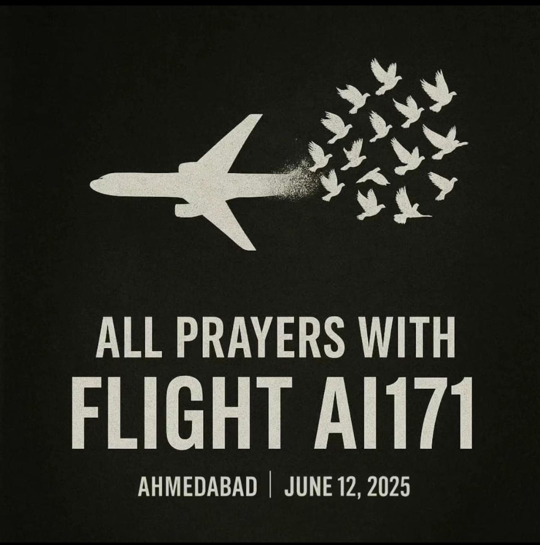 A journey that never reached;

A boarding pass that never saw a landing; 

A goodbye that never came;

Deepest condolences for the departed souls of #AI171 🙏🏻🙏🏻🙏🏻

I am personally heartbroken 💔 as I from #Ahmedabad

#AhmedabadPlaneCrash #AI #RIP
#Maytheirsouleternallyrest