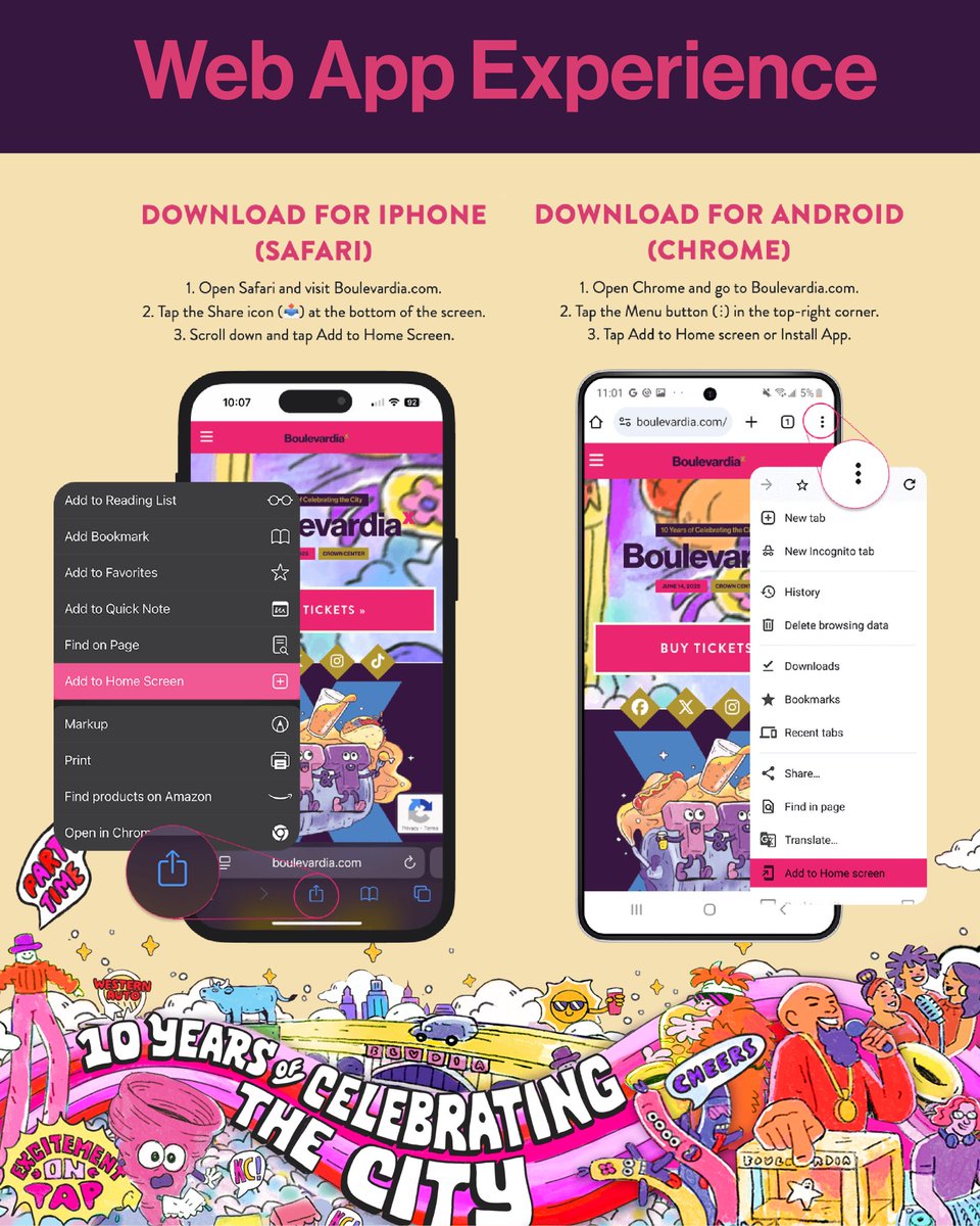 📱 Check out our 2025 Web App Experience!

Get fest info, push notifications, maps &amp; more. 

(FYI: Older versions won’t work, so head to boulevardia.com for the latest!)

boulevardia.com/info/apps/