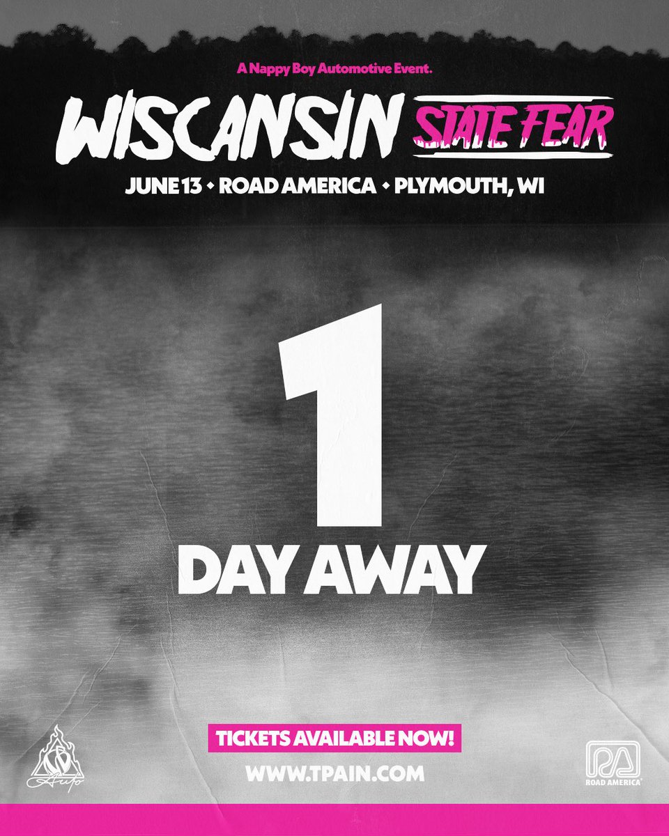 NappyBoyAuto's tweet image. 🔥ONE DAY AWAY🔥

WISCANSIN STATE FEAR kicks off TOMORROW at 10am and we are excited to see everyone come together to have a great time🤟🏿. Tickets for tomorrow are still live, but they are going fast. Don’t miss out on drifting, karaoke, carnival rides and of course a weekend you…