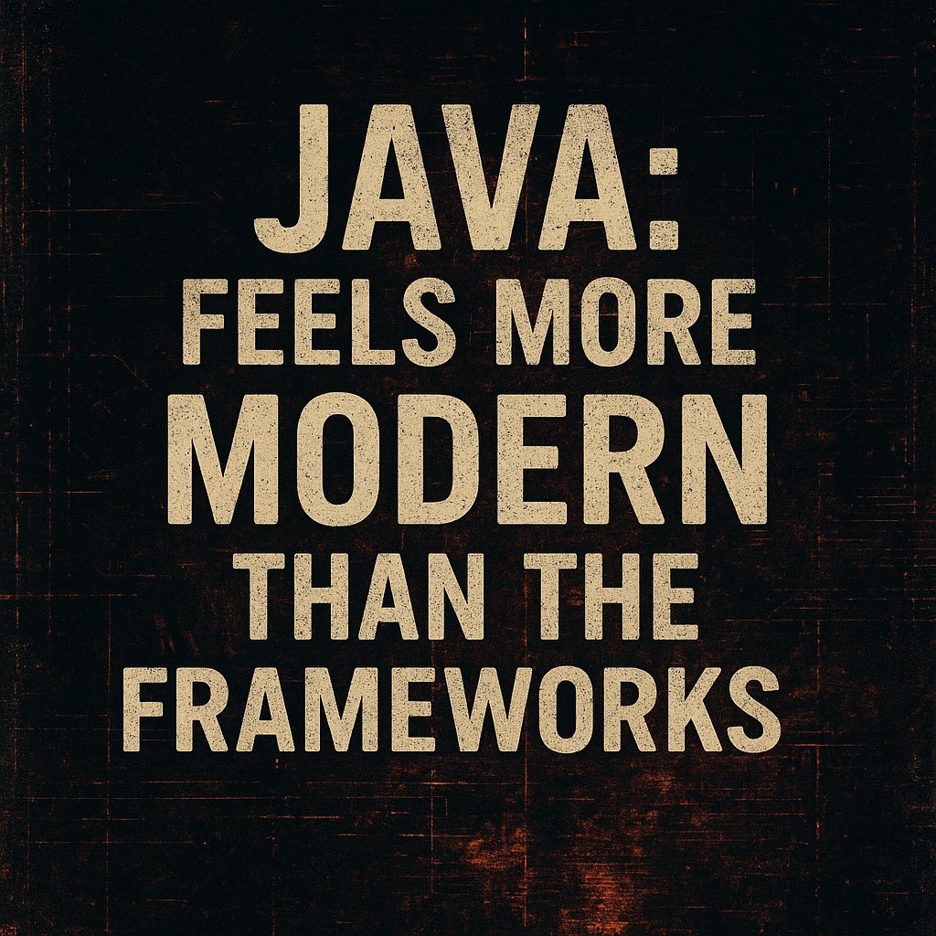 Developers can summon 20,000 lines of framework incantations.
But writing 100 lines of pure Java, and suddenly, their keyboards break.

Frameworks were supposed to simplify things. Instead, we’ve built microservices with the elegance of a collapsing Jenga tower. Defended layers