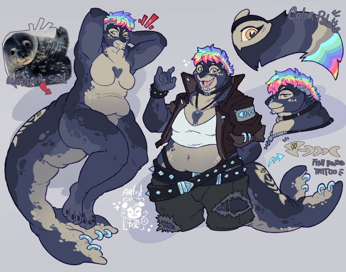 🦭🌈Colorfull Punk Seal Adopt🌈🦭
-info bellow👇