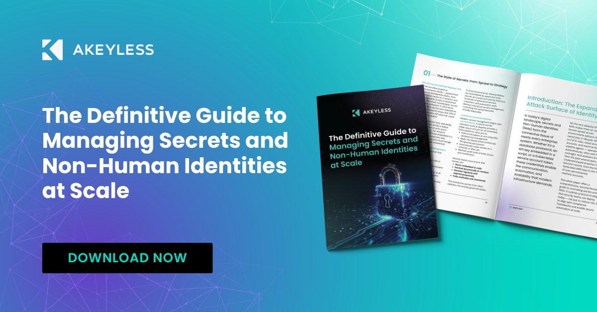 Secrets and non-human identities now outnumber users, and often go unmanaged. Our new guide offers a clear framework to secure them across cloud and hybrid environments. Learn how to reduce risk and align with Zero Trust. Download: hubs.li/Q03rXFC_0

#akeyless