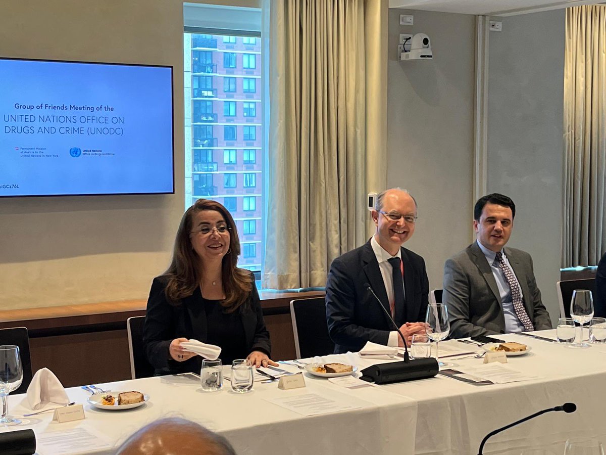 Austria UN (@austriaun) on Twitter photo Thanks <a href="/GhadaFathiWaly/">Ghada Fathi Waly</a> and the Group of Friends of <a href="/UNODC/">UN Office on Drugs & Crime</a> 🇺🇳 for a productive exchange on current and future strategic initiatives of #UNODC. Main takeaway point: we need strong #multilateralism to tackle interconnected global issues and transnational threats. Thanks <a href="/GhadaFathiWaly/">Ghada Fathi Waly</a> and the Group of Friends of <a href="/UNODC/">UN Office on Drugs & Crime</a> 🇺🇳 for a productive exchange on current and future strategic initiatives of #UNODC. Main takeaway point: we need strong #multilateralism to tackle interconnected global issues and transnational threats.