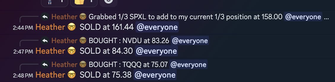 GivingTrading's tweet image. SOLD #NVDU #TQQQ #SPXL check out pricing below